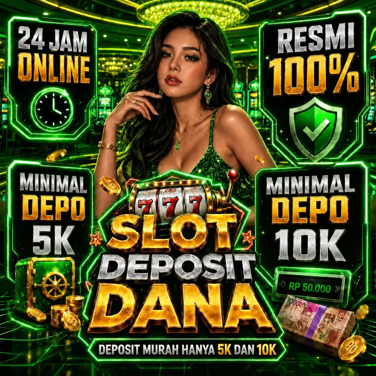 Thumbnail 1 of 3, Poster, Situs Slot Deposit DANA 5K Terpercaya designed and sold by MESIR77.